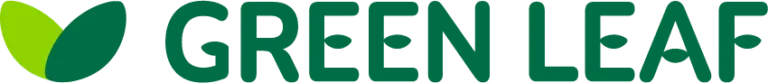 Green Leaf logo+sign horizontal green+light green